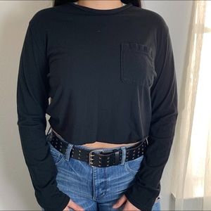vintage black cropped long sleeve
